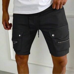 Men's Black Cargo Shorts